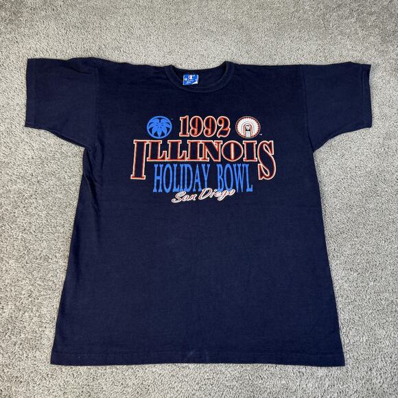 Champion Other - Vintage Illinois Fighting Illini Shirt Mens XL Blue NCAA Football Champion 1992
